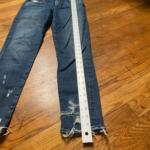 AGOLDE Los Angeles Premium Distressed Raw Hem Jeans – Size 27 - Picture 7 of 11
